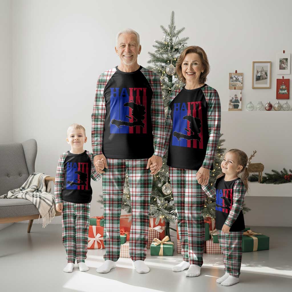 Vintage Retro Map of Haiti Plaid Pajama Set Haitian Heritage Pride Travel Souvenir TS02 Christmas Plaid Print Your Wear