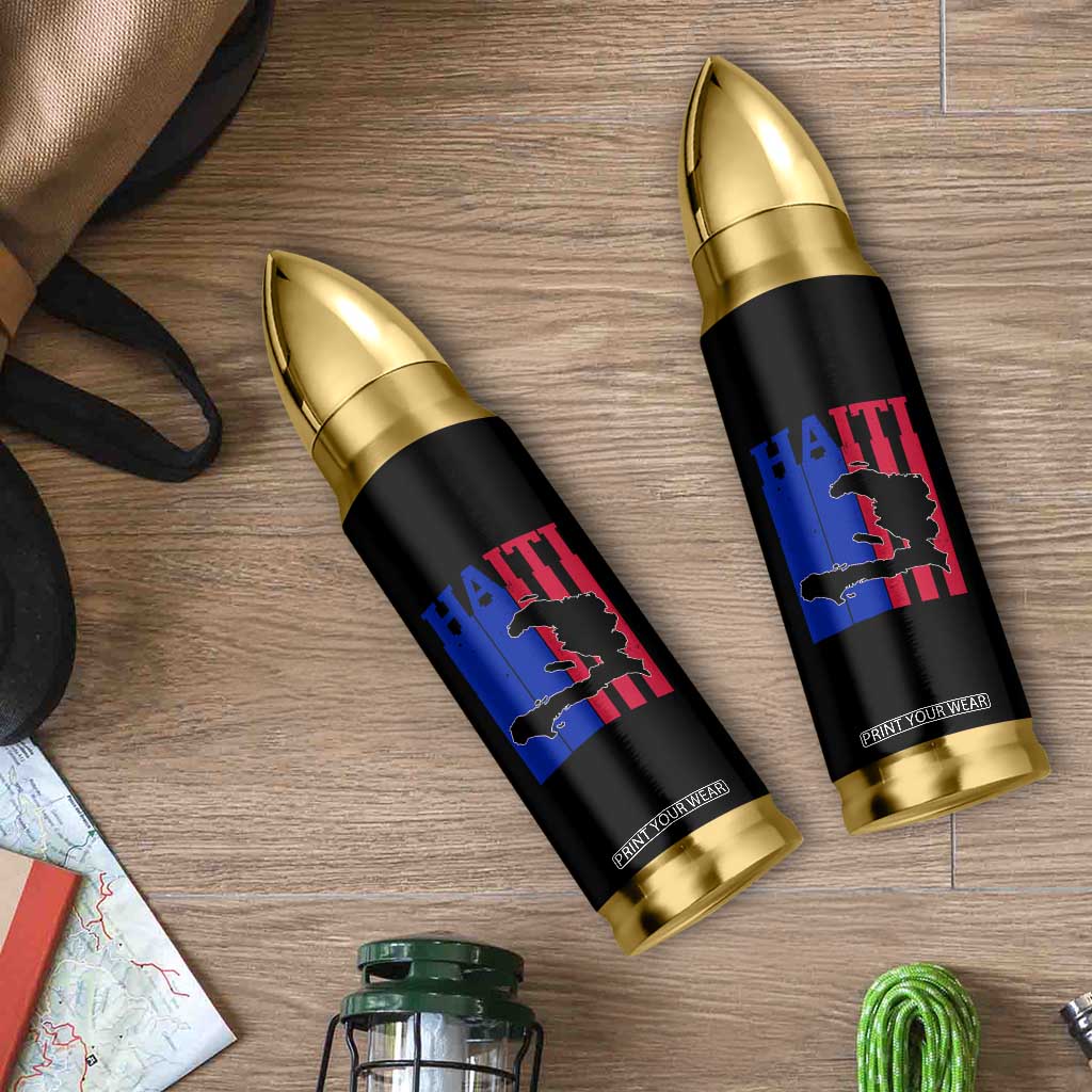 Vintage Retro Map of Haiti Bullet Tumbler Haitian Heritage Pride Travel Souvenir TS02 Print Your Wear