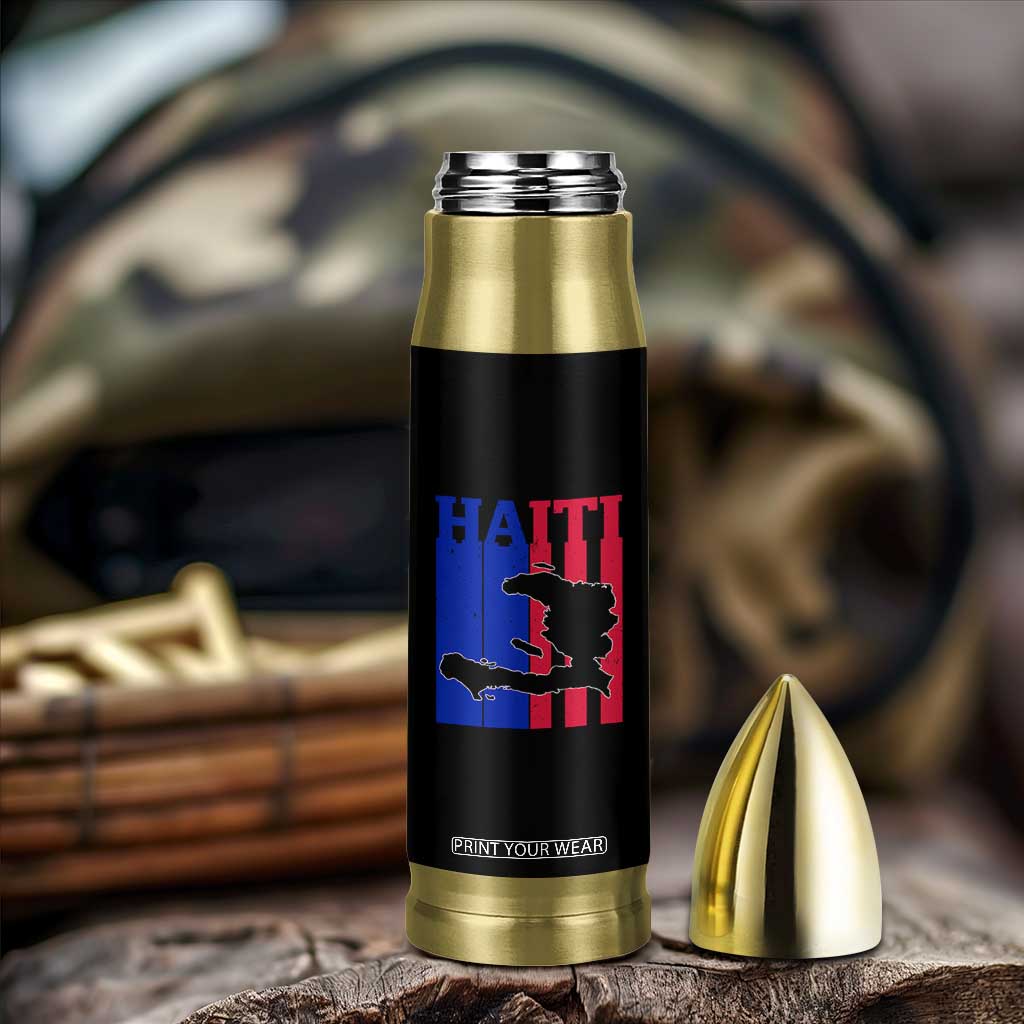 Vintage Retro Map of Haiti Bullet Tumbler Haitian Heritage Pride Travel Souvenir TS02 Print Your Wear