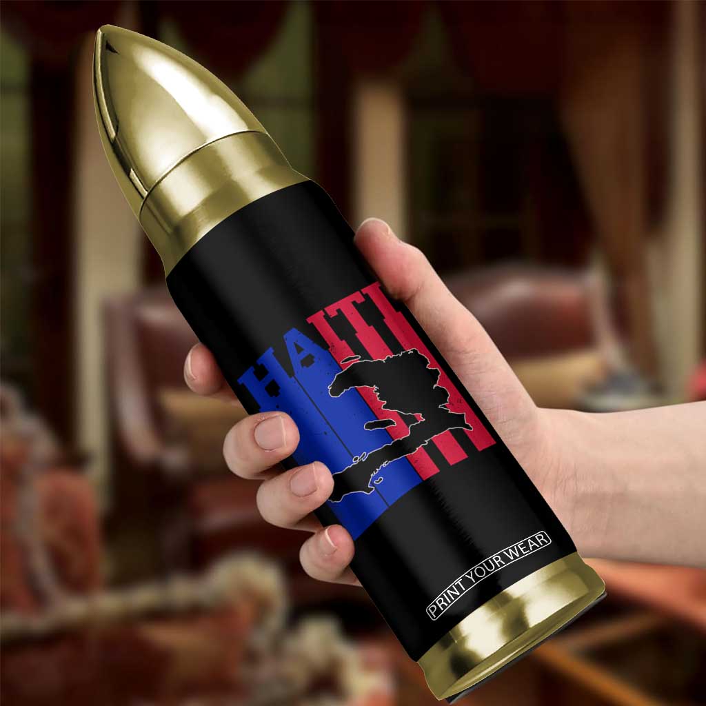 Vintage Retro Map of Haiti Bullet Tumbler Haitian Heritage Pride Travel Souvenir TS02 Print Your Wear