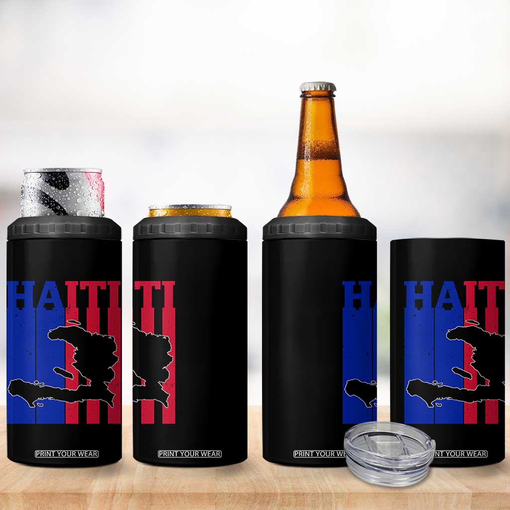 Vintage Retro Map of Haiti 4 in 1 Can Cooler Tumbler Haitian Heritage Pride Travel Souvenir TS02 Print Your Wear