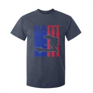 Vintage Retro Map of Haiti T Shirt For Kid Haitian Heritage Pride Travel Souvenir TS02 Navy Print Your Wear