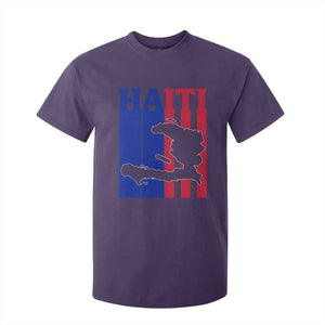Vintage Retro Map of Haiti T Shirt For Kid Haitian Heritage Pride Travel Souvenir TS02 Purple Print Your Wear