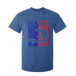 Vintage Retro Map of Haiti T Shirt For Kid Haitian Heritage Pride Travel Souvenir TS02 Royal Blue Print Your Wear