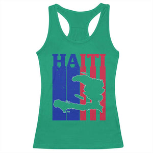 Vintage Retro Map of Haiti Racerback Tank Top Haitian Heritage Pride Travel Souvenir TS02 Irish Green Print Your Wear