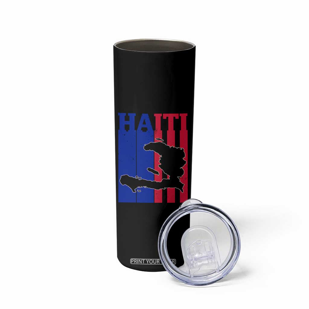 Vintage Retro Map of Haiti Skinny Tumbler Haitian Heritage Pride Travel Souvenir TS02 Print Your Wear