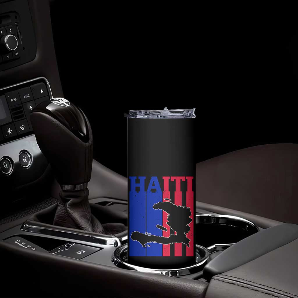 Vintage Retro Map of Haiti Skinny Tumbler Haitian Heritage Pride Travel Souvenir TS02 Print Your Wear