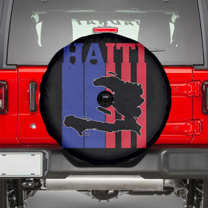Vintage Retro Map of Haiti Spare Tire Cover Haitian Heritage Pride Travel Souvenir TS02 Black Print Your Wear