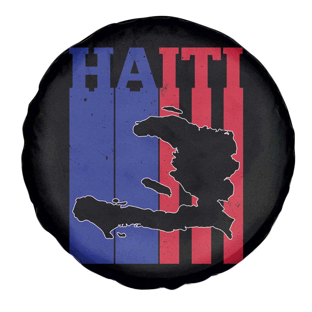 Vintage Retro Map of Haiti Spare Tire Cover Haitian Heritage Pride Travel Souvenir TS02 Print Your Wear