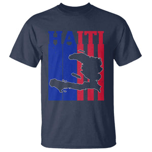Vintage Retro Map of Haiti T Shirt Haitian Heritage Pride Travel Souvenir TS02 Navy Print Your Wear