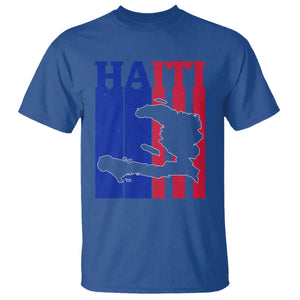 Vintage Retro Map of Haiti T Shirt Haitian Heritage Pride Travel Souvenir TS02 Royal Blue Print Your Wear