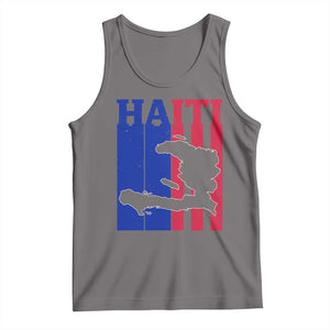 Vintage Retro Map of Haiti Tank Top Haitian Heritage Pride Travel Souvenir TS02 Deep Heather Print Your Wear