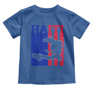 Vintage Retro Map of Haiti Toddler T Shirt Haitian Heritage Pride Travel Souvenir TS02 Royal Blue Print Your Wear