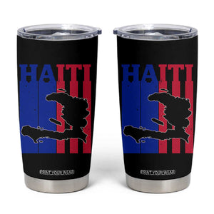 Vintage Retro Map of Haiti Tumbler Cup Haitian Heritage Pride Travel Souvenir TS02 Black Print Your Wear
