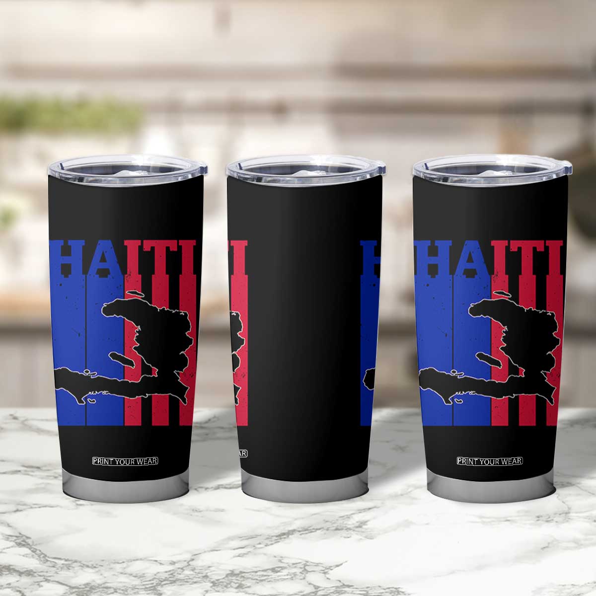 Vintage Retro Map of Haiti Tumbler Cup Haitian Heritage Pride Travel Souvenir TS02 Print Your Wear