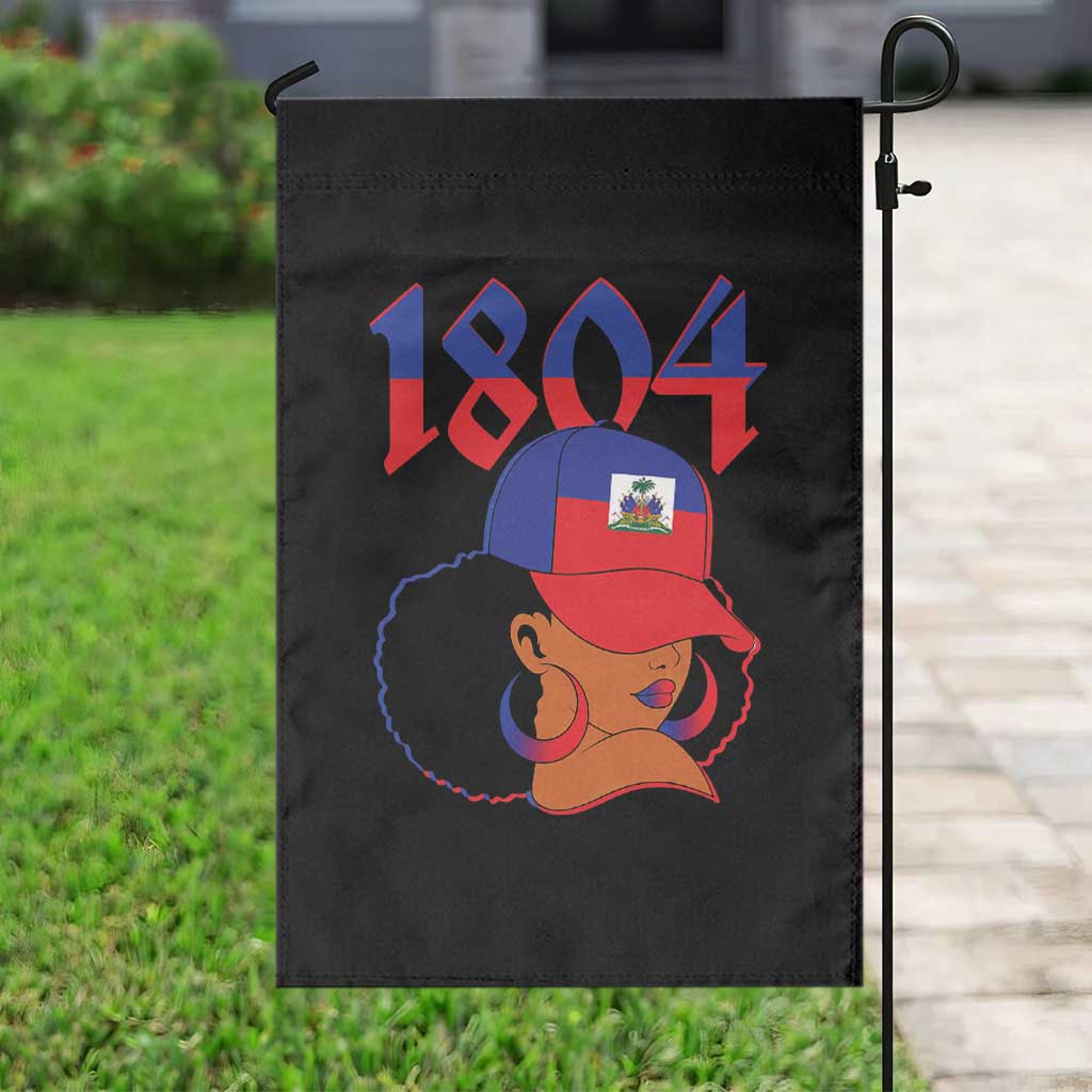 Haiti 1804 Curly Afro Queen Hoop Earrings Style Graphic Garden Flag Haitian Heritage Pride TS02 Print Your Wear