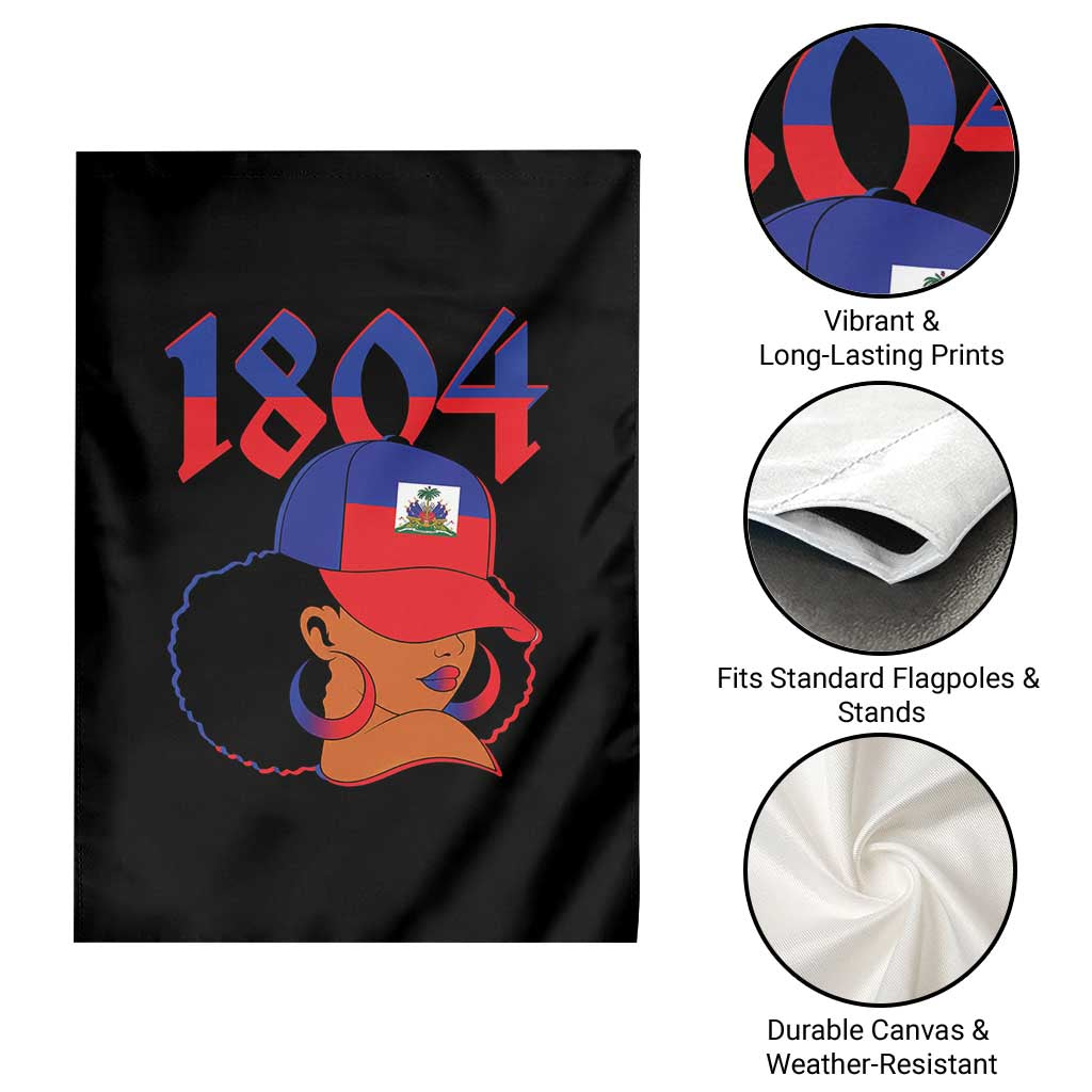 Haiti 1804 Curly Afro Queen Hoop Earrings Style Graphic Garden Flag Haitian Heritage Pride TS02 Print Your Wear