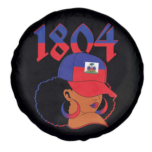 Haiti 1804 Curly Afro Queen Hoop Earrings Style Graphic Spare Tire Cover Haitian Heritage Pride TS02 Print Your Wear