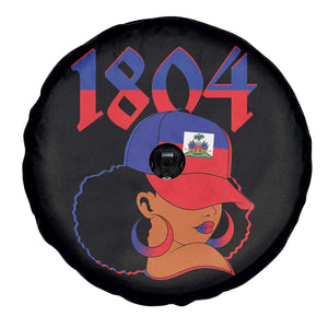 Haiti 1804 Curly Afro Queen Hoop Earrings Style Graphic Spare Tire Cover Haitian Heritage Pride TS02 Print Your Wear
