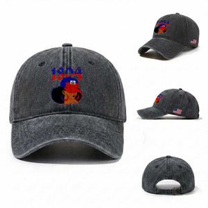 Haiti 1804 Curly Afro Queen Hoop Earrings Style Graphic Washed Cotton Baseball Cap Haitian Heritage Pride TS02 Washed Cap Universal Fit Dark Gray Print Your Wear