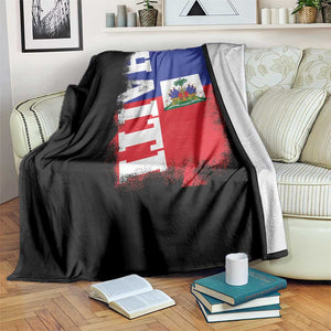Haiti Flag Distressed Flag Graphic Throw Blanket Haitian Heritage Pride TS02 Print Your Wear