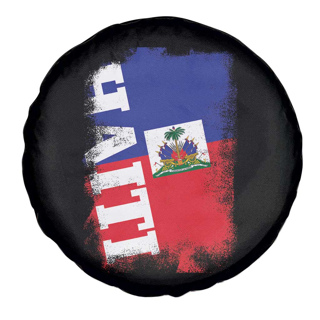 Haiti Flag Distressed Flag Graphic Spare Tire Cover Haitian Heritage Pride TS02 Print Your Wear