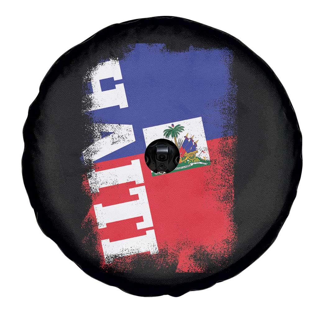 Haiti Flag Distressed Flag Graphic Spare Tire Cover Haitian Heritage Pride TS02 Print Your Wear