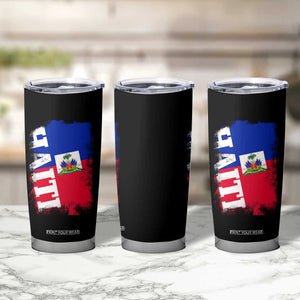 Haiti Flag Distressed Flag Graphic Tumbler Cup Haitian Heritage Pride TS02 Print Your Wear