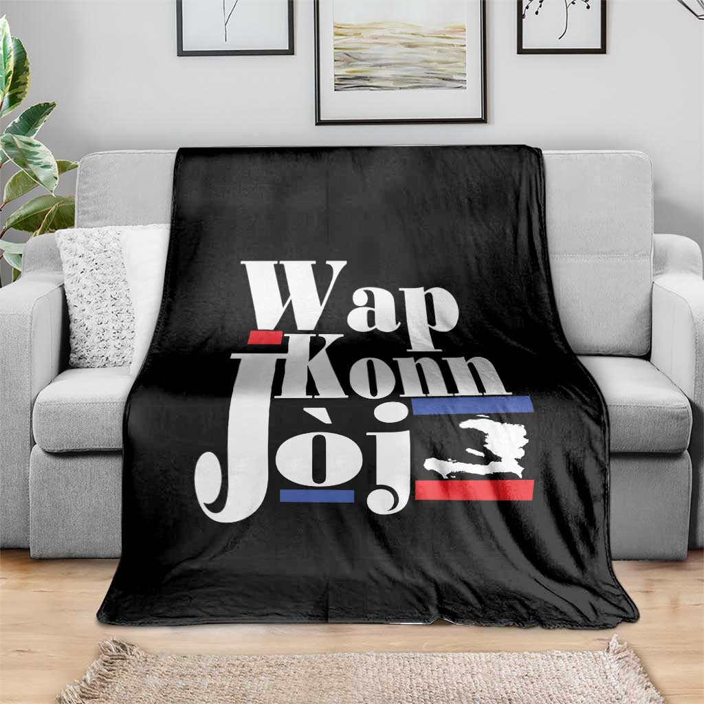 Wap Konn Joj Funny Haitian Creole Idiom Saying Throw Blanket Haiti Heritage Pride TS02 Print Your Wear