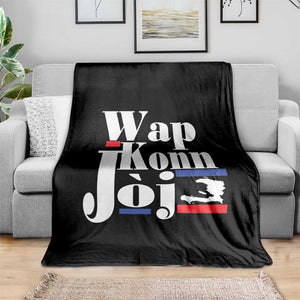 Wap Konn Joj Funny Haitian Creole Idiom Saying Throw Blanket Haiti Heritage Pride TS02 Print Your Wear