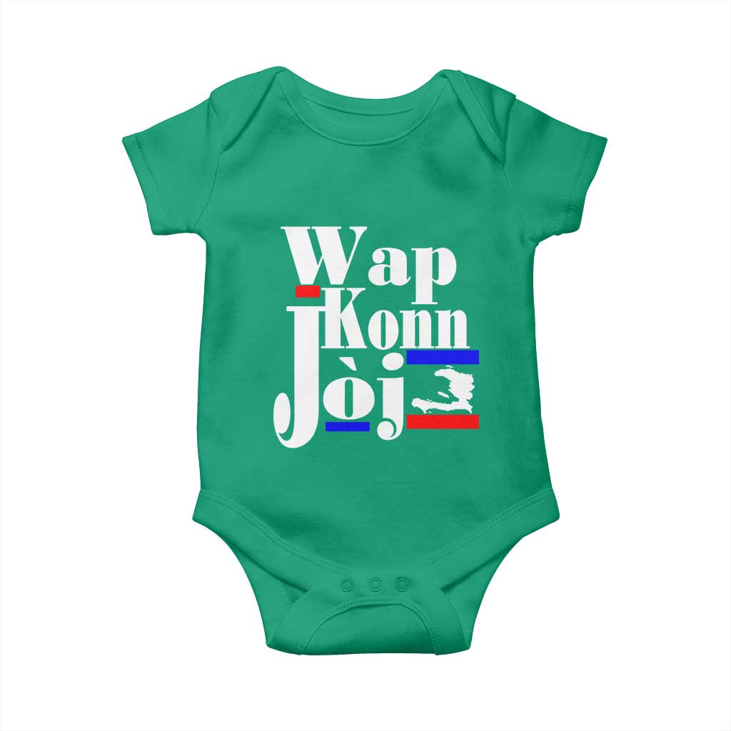 Wap Konn Joj Funny Haitian Creole Idiom Saying Baby Onesie Haiti Heritage Pride TS02 Irish Green Print Your Wear