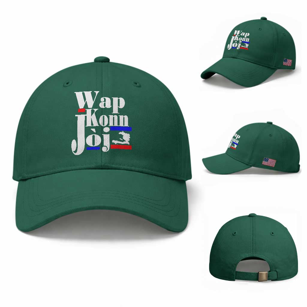 Wap Konn Joj Funny Haitian Creole Idiom Saying Baseball Cap Haiti Heritage Pride TS02 Baseball Cap Universal Fit Irish Green Print Your Wear