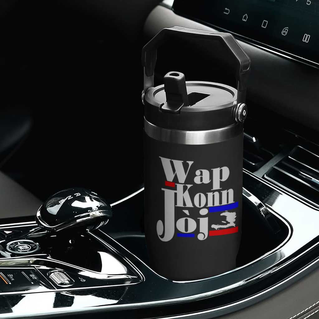 Wap Konn Joj Funny Haitian Creole Idiom Saying Flip Straw Tumbler Haiti Heritage Pride TS02 Print Your Wear