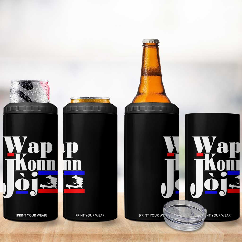 Wap Konn Joj Funny Haitian Creole Idiom Saying 4 in 1 Can Cooler Tumbler Haiti Heritage Pride TS02 Print Your Wear