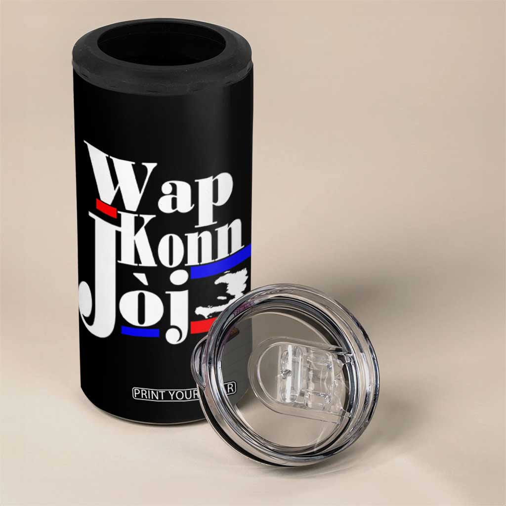 Wap Konn Joj Funny Haitian Creole Idiom Saying 4 in 1 Can Cooler Tumbler Haiti Heritage Pride TS02 Print Your Wear