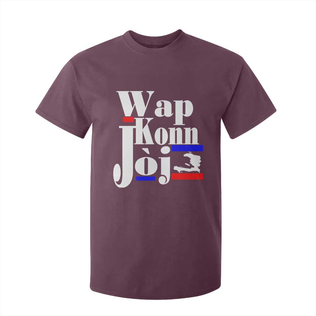 Wap Konn Joj Funny Haitian Creole Idiom Saying T Shirt For Kid Haiti Heritage Pride TS02 Maroon Print Your Wear