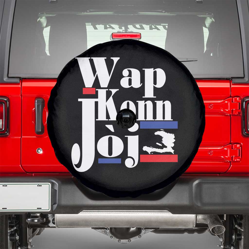 Wap Konn Joj Funny Haitian Creole Idiom Saying Spare Tire Cover Haiti Heritage Pride TS02 Black Print Your Wear