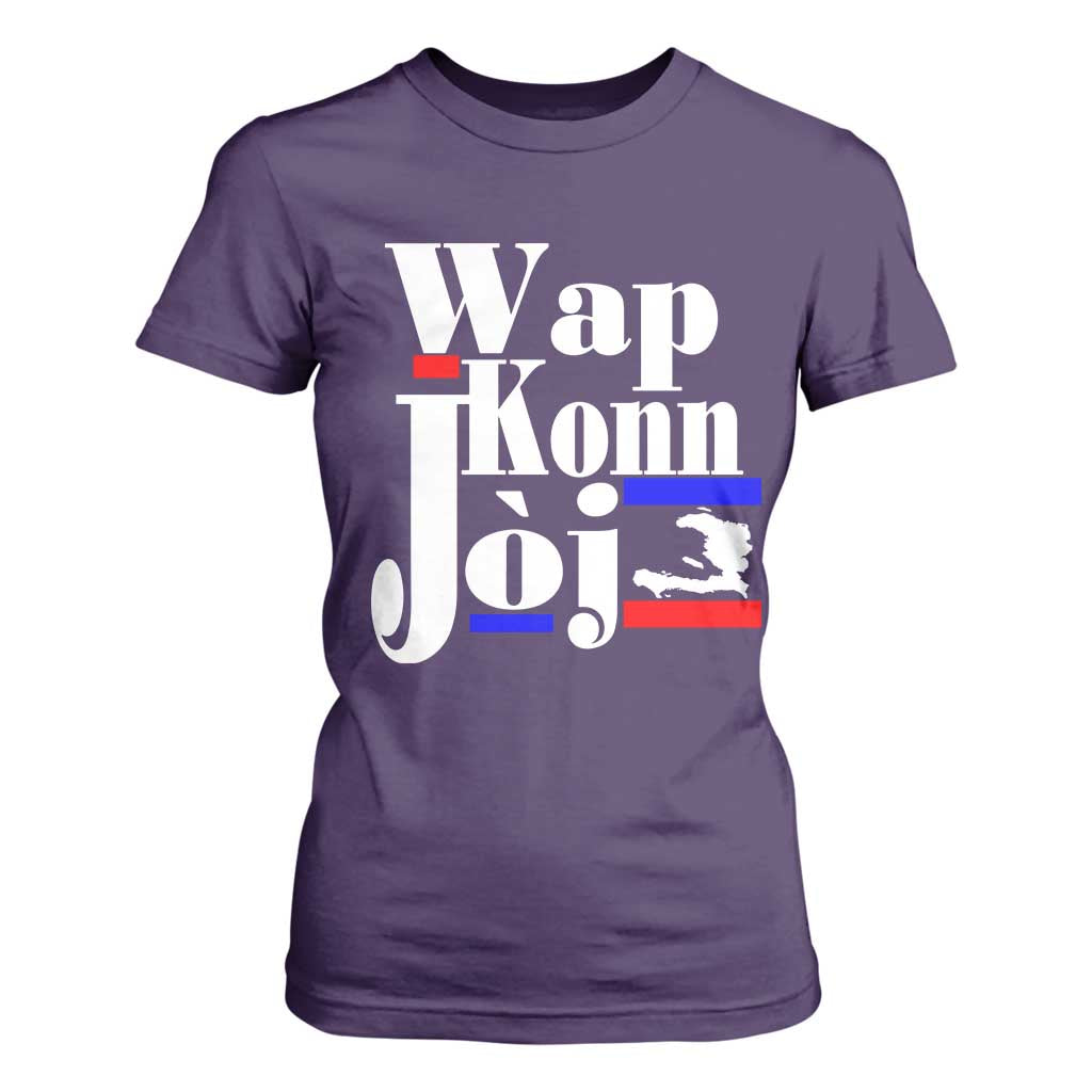 Wap Konn Joj Funny Haitian Creole Idiom Saying T Shirt For Women Haiti Heritage Pride TS02 Purple Print Your Wear