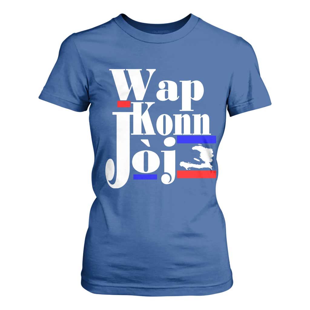 Wap Konn Joj Funny Haitian Creole Idiom Saying T Shirt For Women Haiti Heritage Pride TS02 Royal Blue Print Your Wear