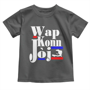 Wap Konn Joj Funny Haitian Creole Idiom Saying Toddler T Shirt Haiti Heritage Pride TS02 Dark Heather Print Your Wear