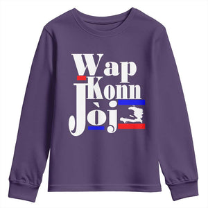 Wap Konn Joj Funny Haitian Creole Idiom Saying Youth Sweatshirt Haiti Heritage Pride TS02 Purple Print Your Wear