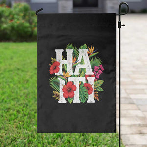 Haiti Tropical Floral Hibiscus Palm Leaves Island Graphic Garden Flag Haitian Heritage Pride TS02 Print Your Wear