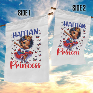 Cute Dabbing Haitian Princess Kids Graphic Garden Flag Haiti Heritage Pride TS02 Print Your Wear