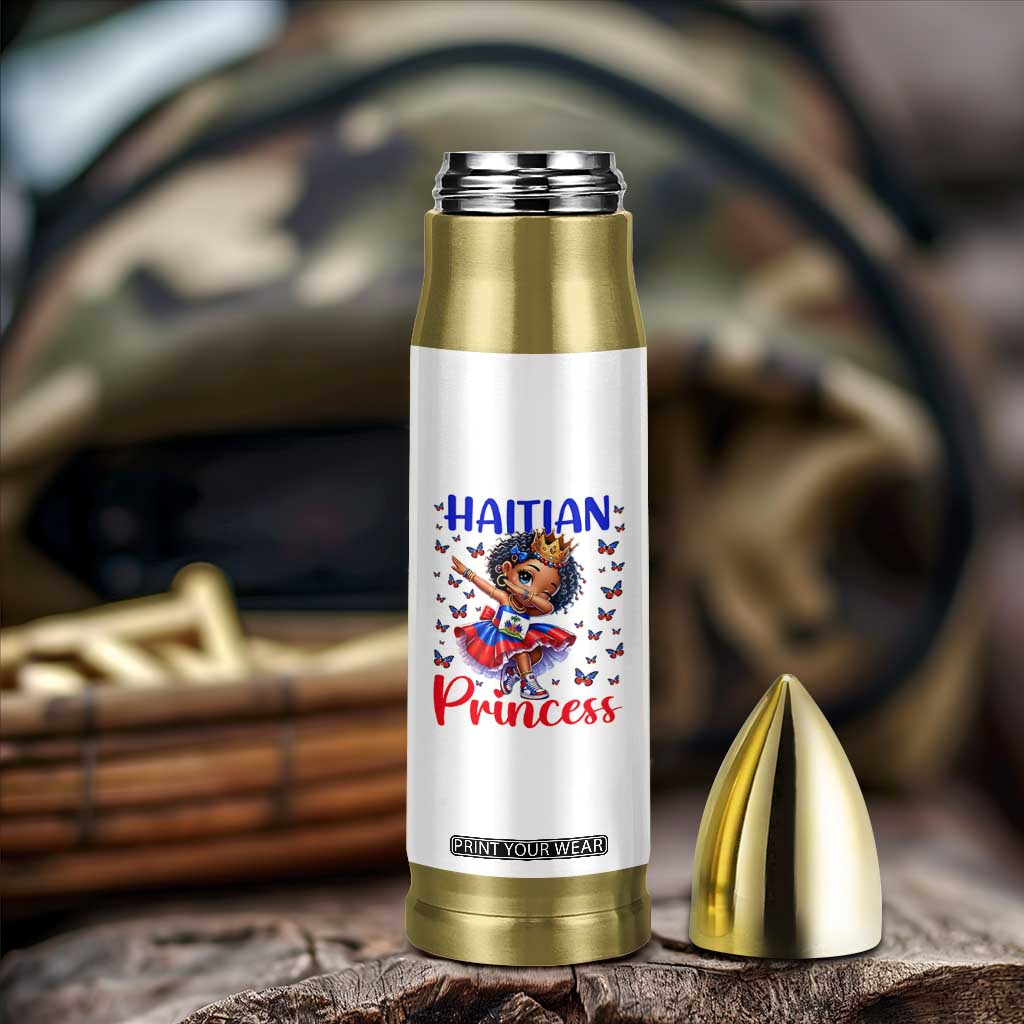 Cute Dabbing Haitian Princess Kids Graphic Bullet Tumbler Haiti Heritage Pride TS02 Print Your Wear
