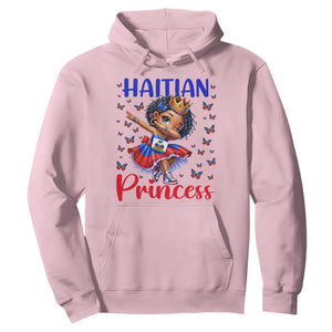 Cute Dabbing Haitian Princess Kids Graphic Hoodie Haiti Heritage Pride TS02 Light Pink Print Your Wear