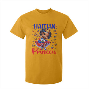 Cute Dabbing Haitian Princess Kids Graphic T Shirt For Kid Haiti Heritage Pride TS02 Gold Print Your Wear