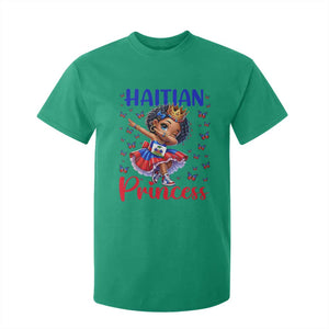 Cute Dabbing Haitian Princess Kids Graphic T Shirt For Kid Haiti Heritage Pride TS02 Irish Green Print Your Wear