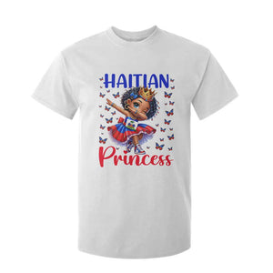 Cute Dabbing Haitian Princess Kids Graphic T Shirt For Kid Haiti Heritage Pride TS02 White Print Your Wear