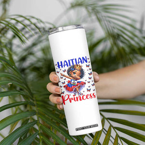 Cute Dabbing Haitian Princess Kids Graphic Skinny Tumbler Haiti Heritage Pride TS02 Print Your Wear
