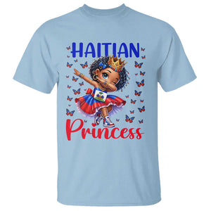 Cute Dabbing Haitian Princess Kids Graphic T Shirt Haiti Heritage Pride TS02 Light Blue Print Your Wear